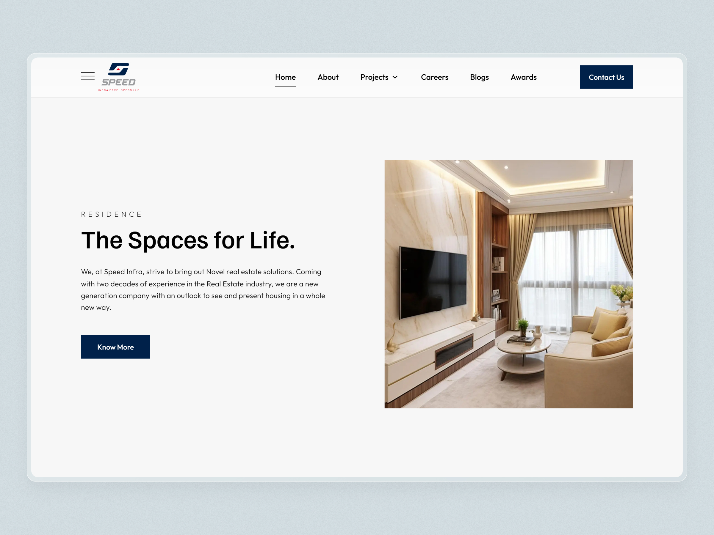 Speed Infra Real Estate Website | Craftnotion