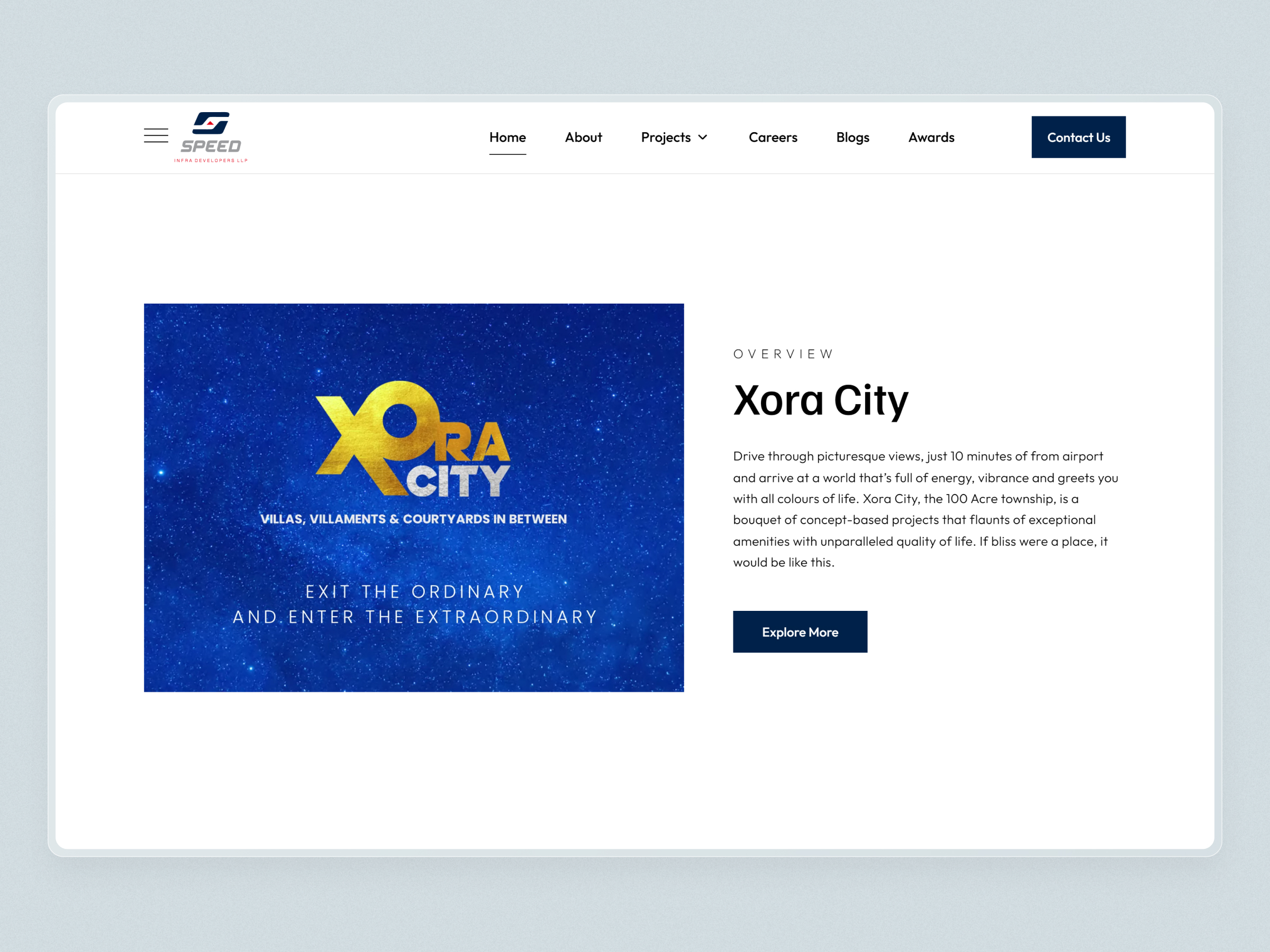 Speed Infra Real Estate Website | Craftnotion