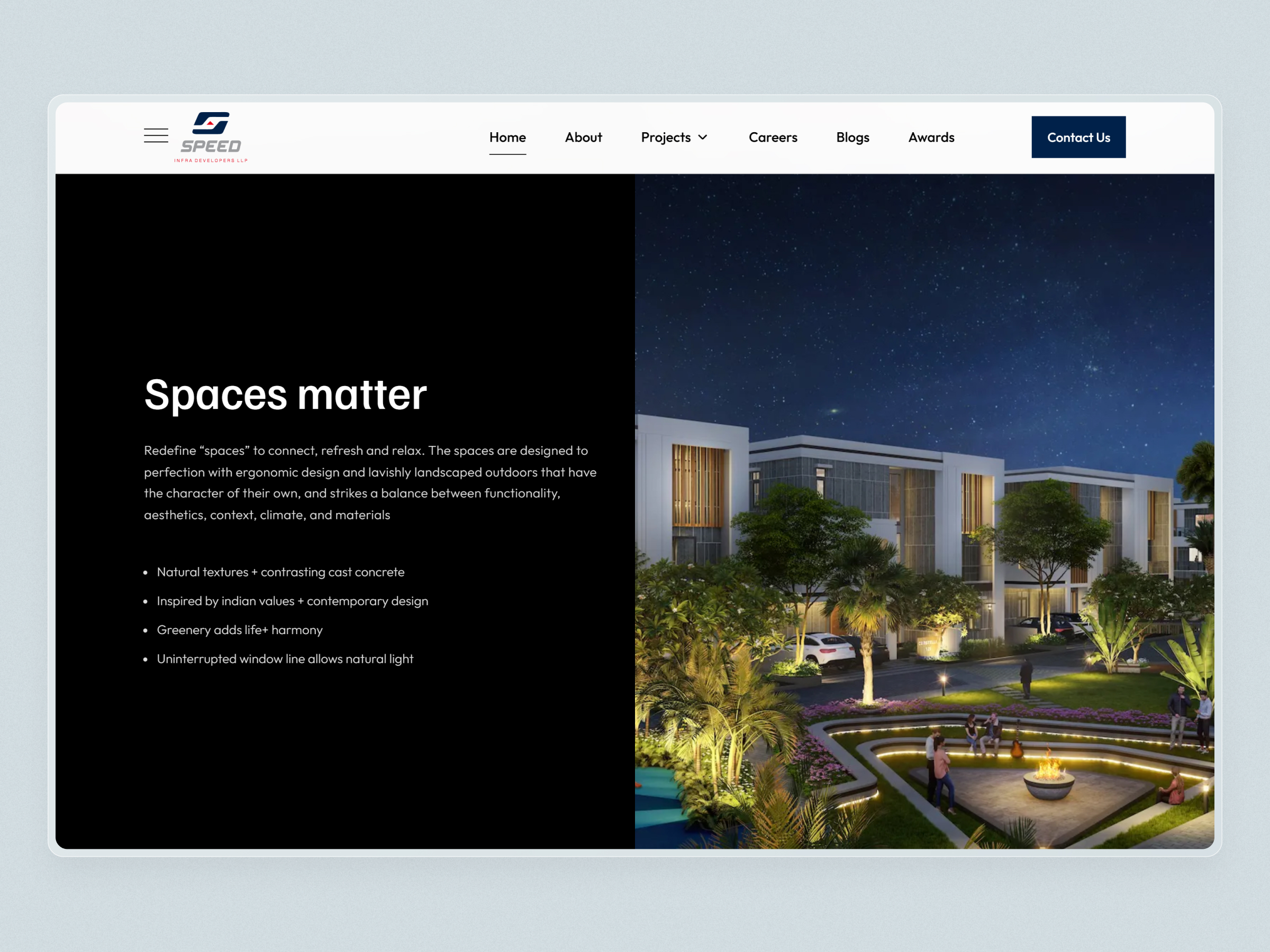Speed Infra Real Estate Website | Craftnotion