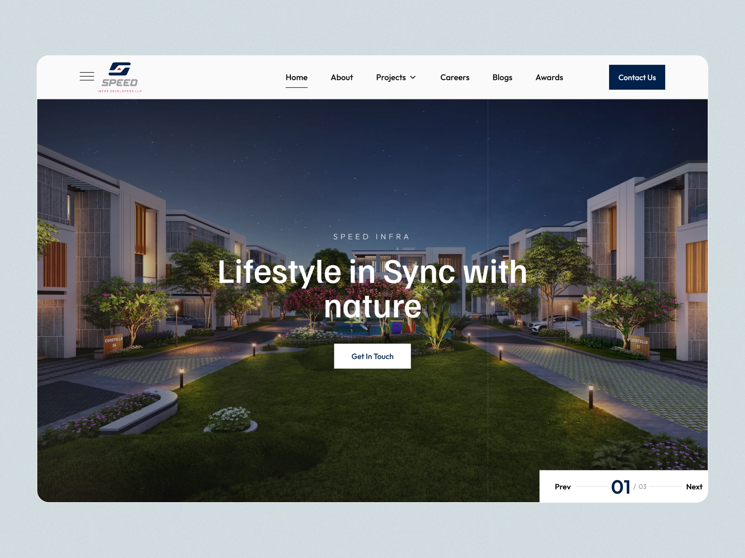 Speed Infra Real Estate Website | Craftnotion