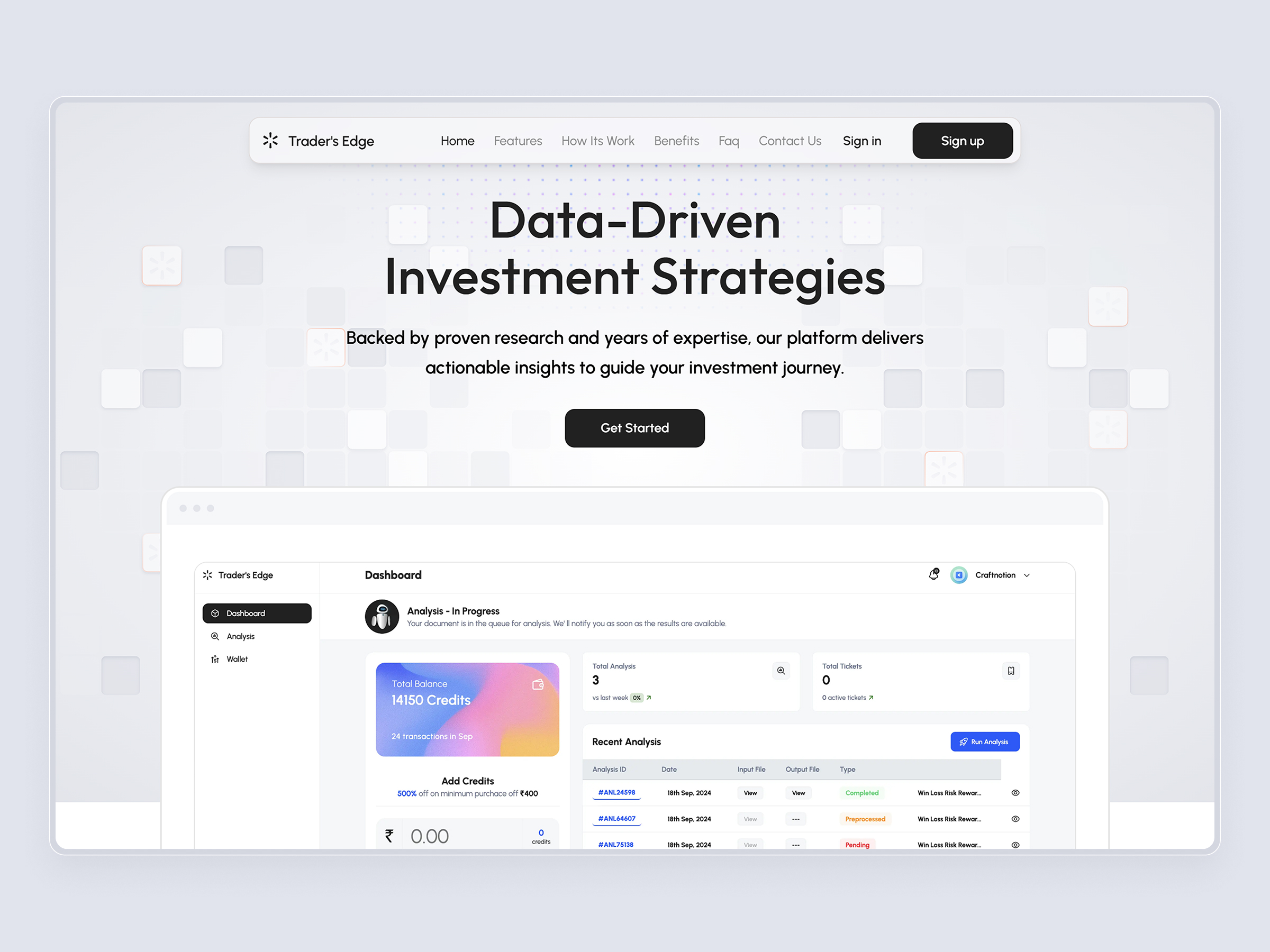 TradersEdge Platform | Craftnotion