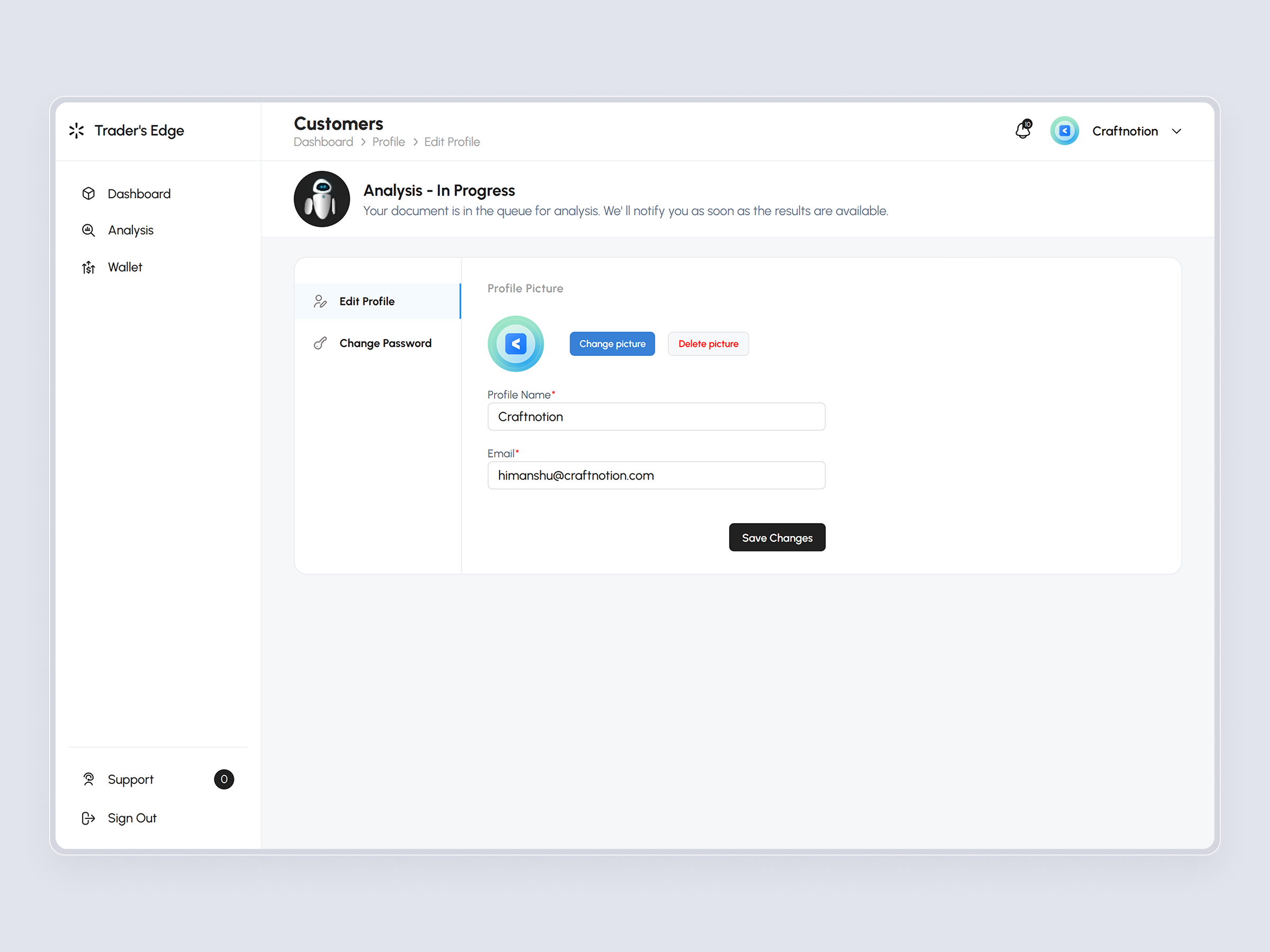 TradersEdge Platform | Craftnotion