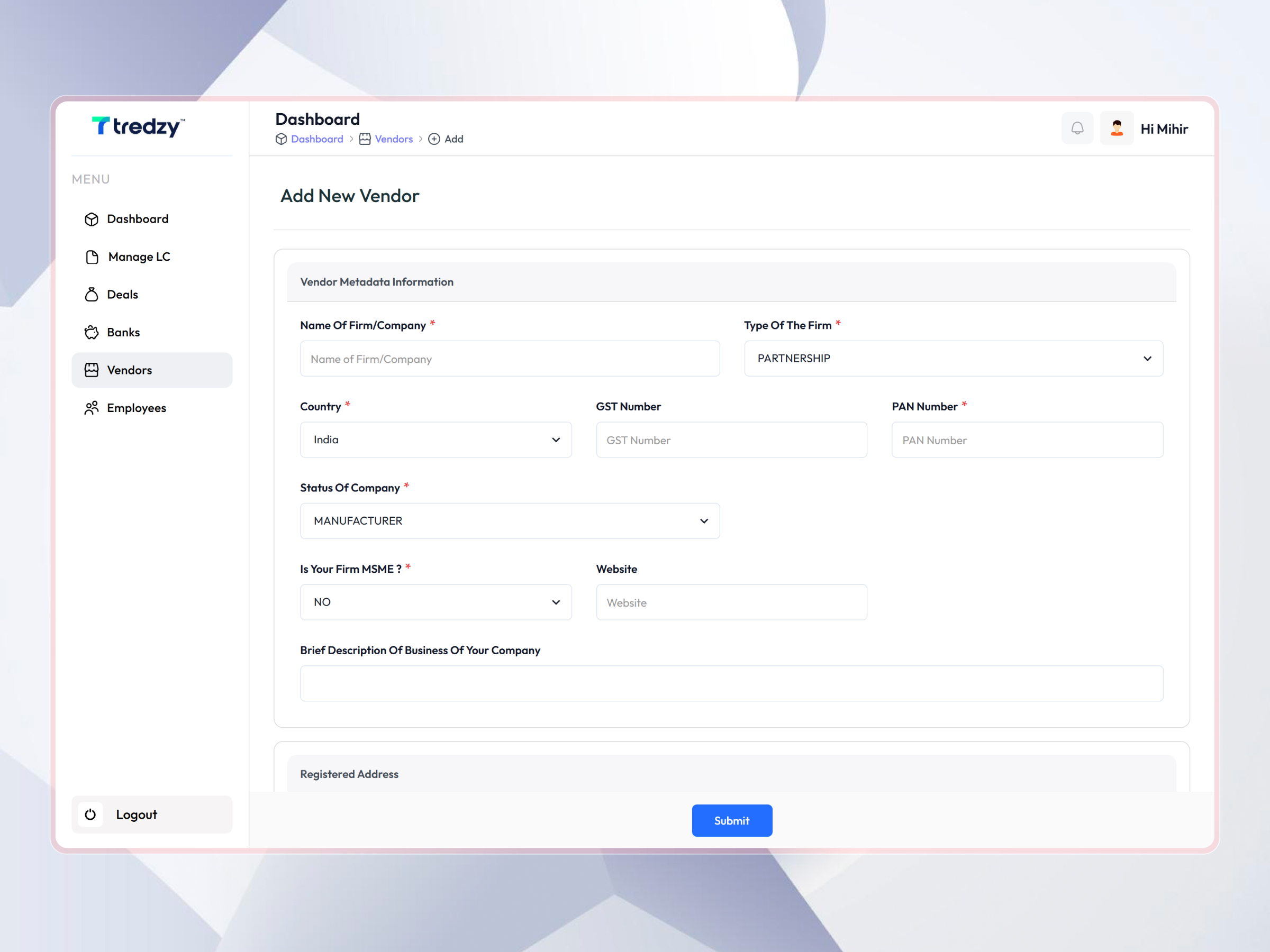 Tredzy Fintech SaaS Platform | Craftnotion
