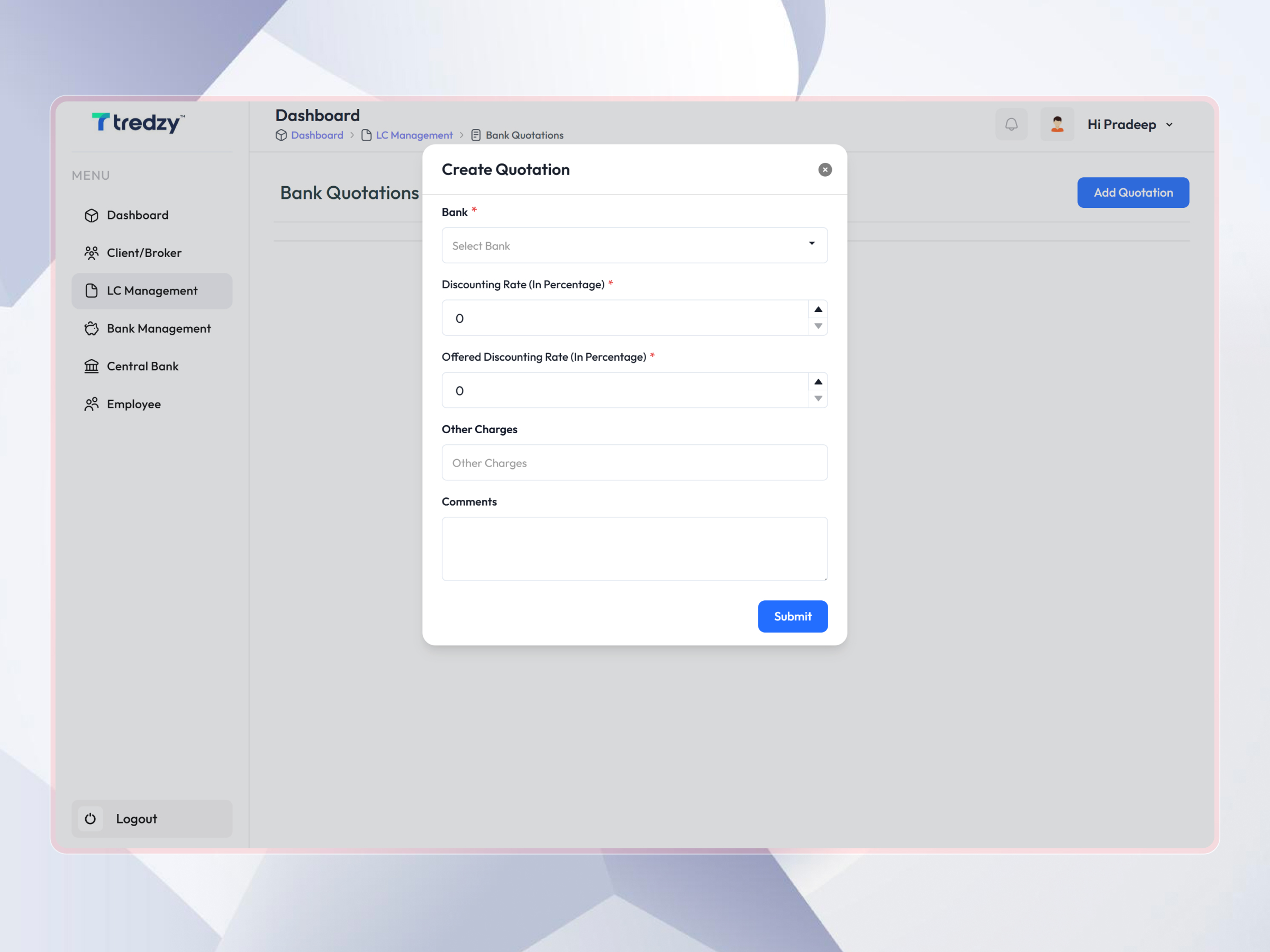 Tredzy Fintech SaaS Platform | Craftnotion