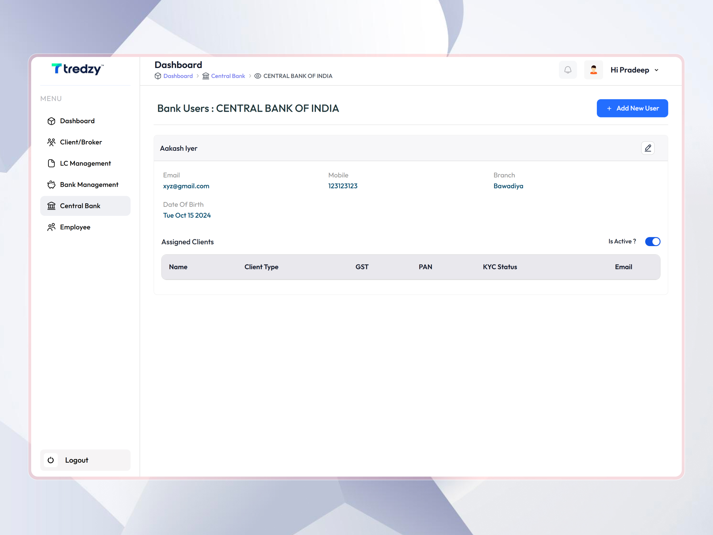 Tredzy Fintech SaaS Platform | Craftnotion