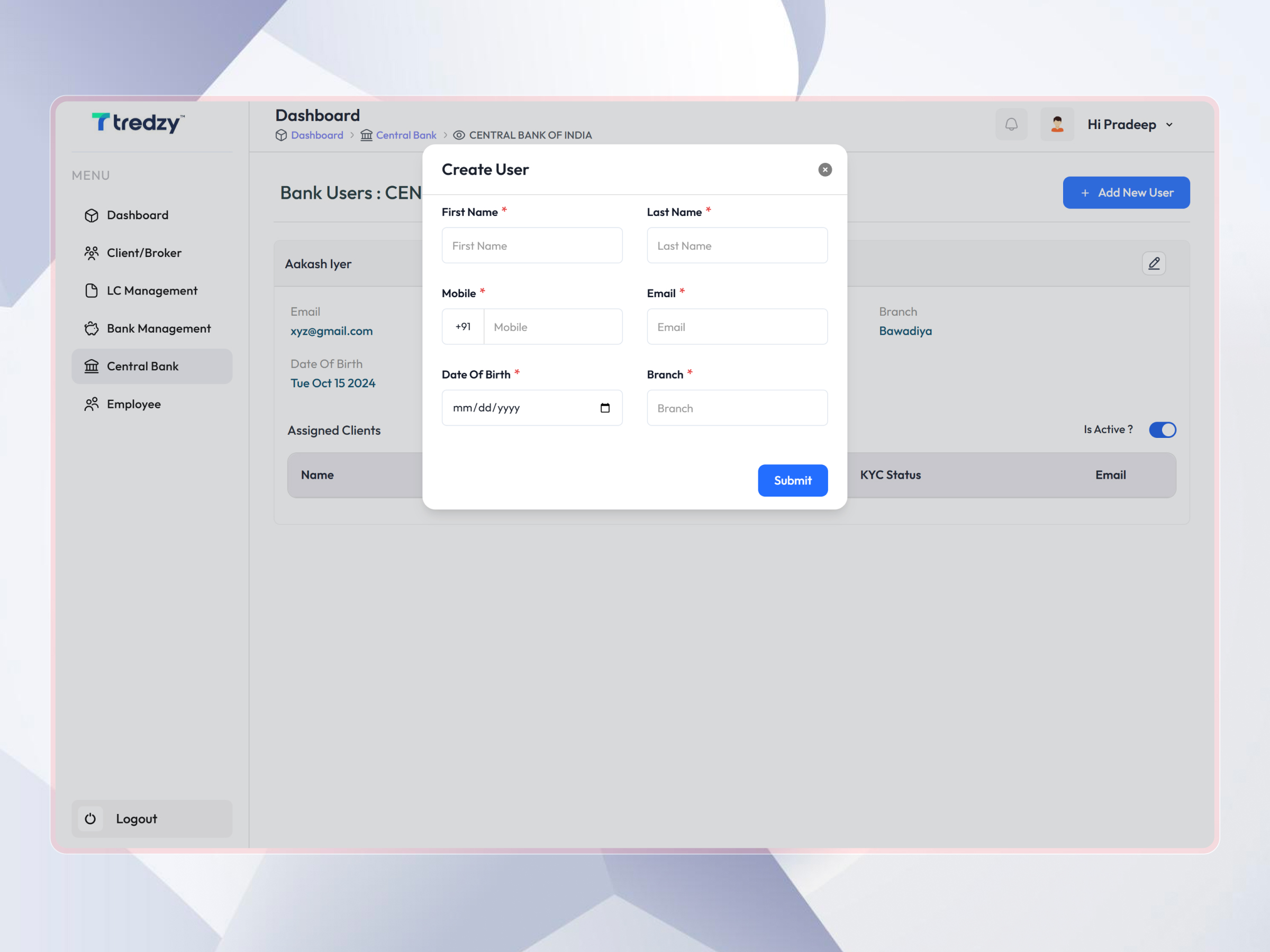 Tredzy Fintech SaaS Platform | Craftnotion