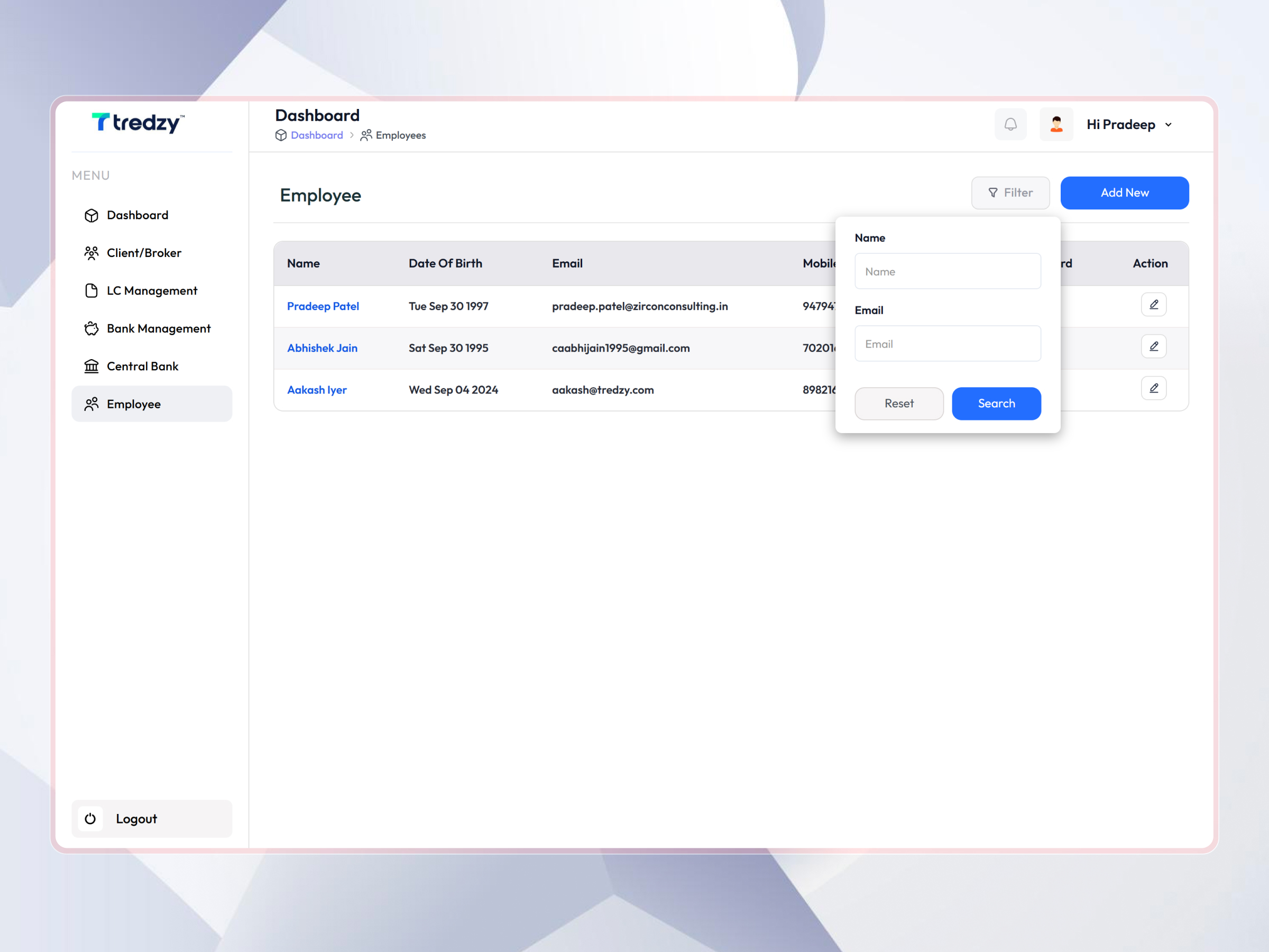 Tredzy Fintech SaaS Platform | Craftnotion