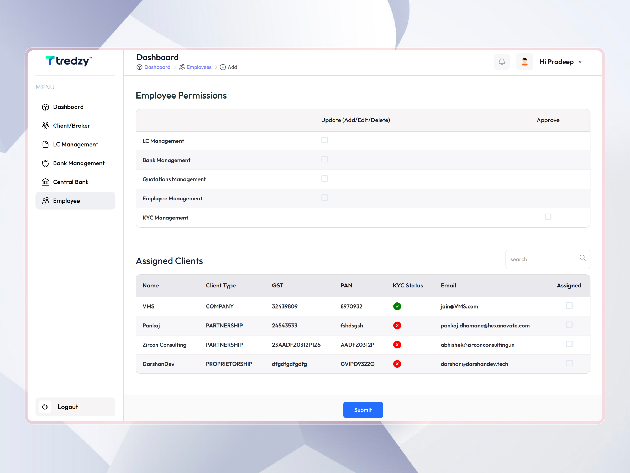 Tredzy Fintech SaaS Platform | Craftnotion