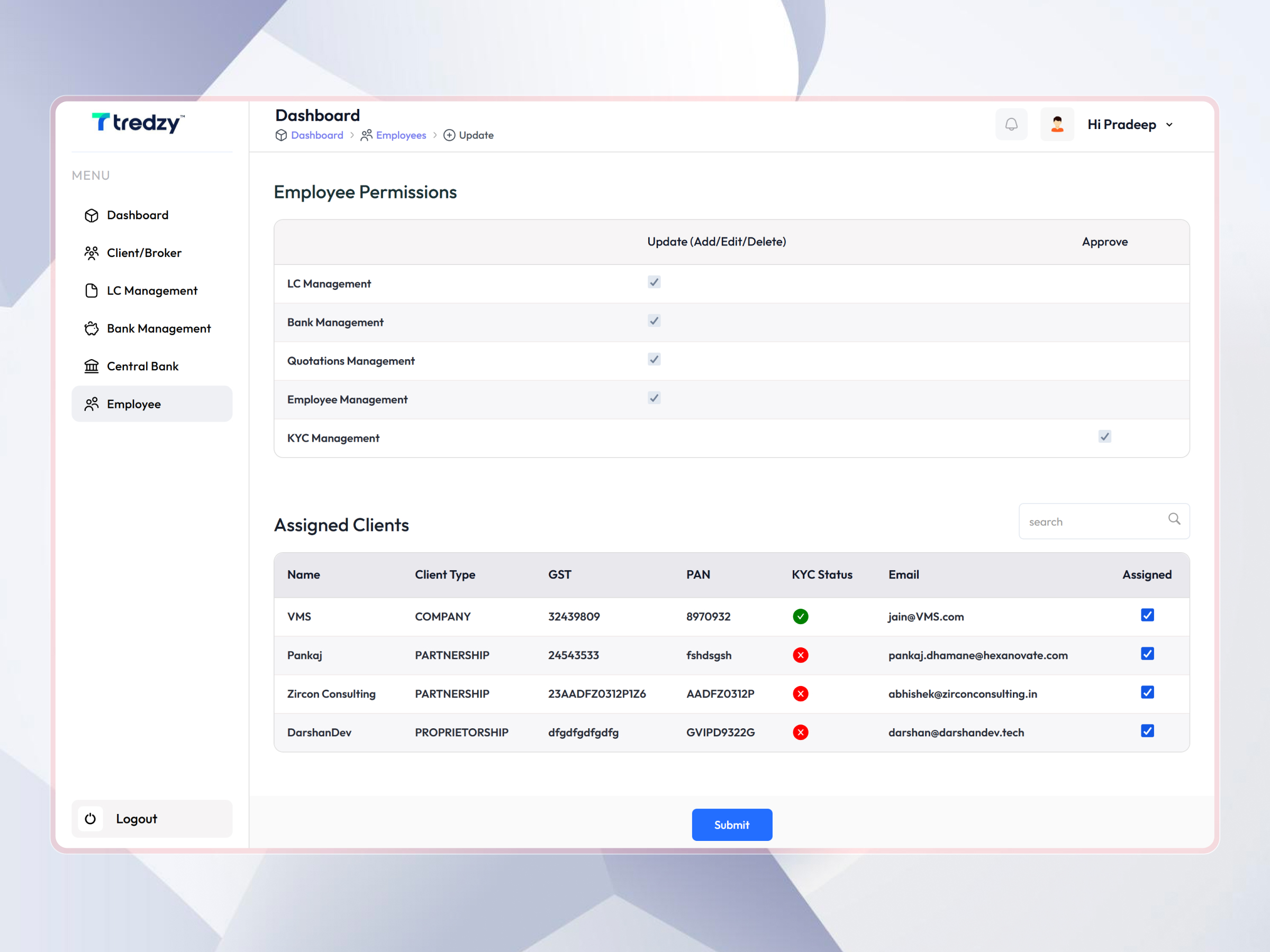 Tredzy Fintech SaaS Platform | Craftnotion