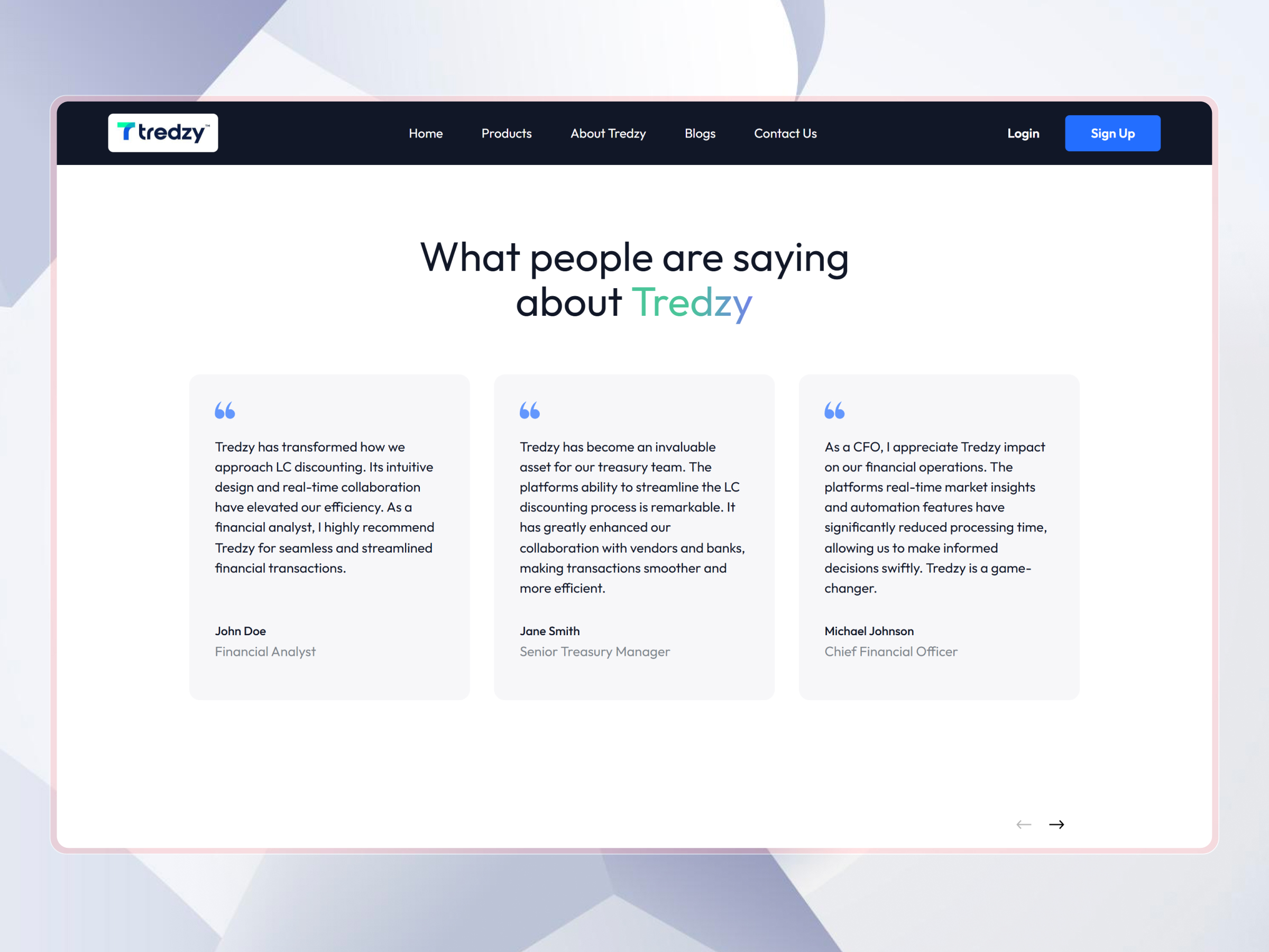Tredzy Fintech SaaS Platform | Craftnotion