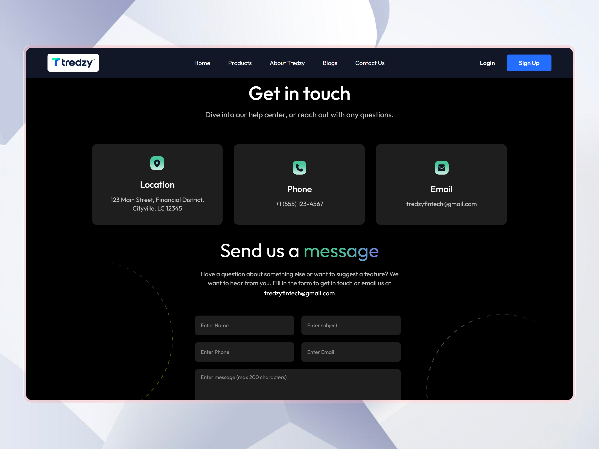 Tredzy Fintech SaaS Platform | Craftnotion